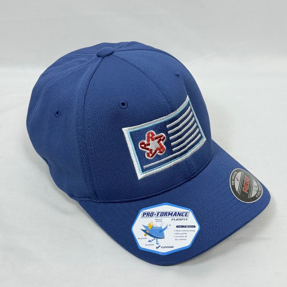 Sport Tek Flexfit Pro-Formance Hat L/XL‎ Blue Cap Committed To Serve